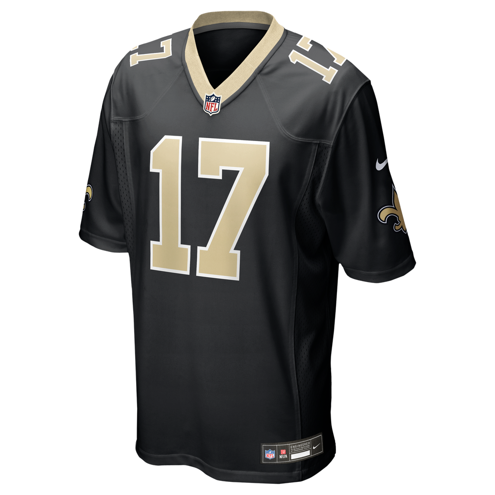 Men's New Orleans Saints Trey Palmer Black Team Game Jersey