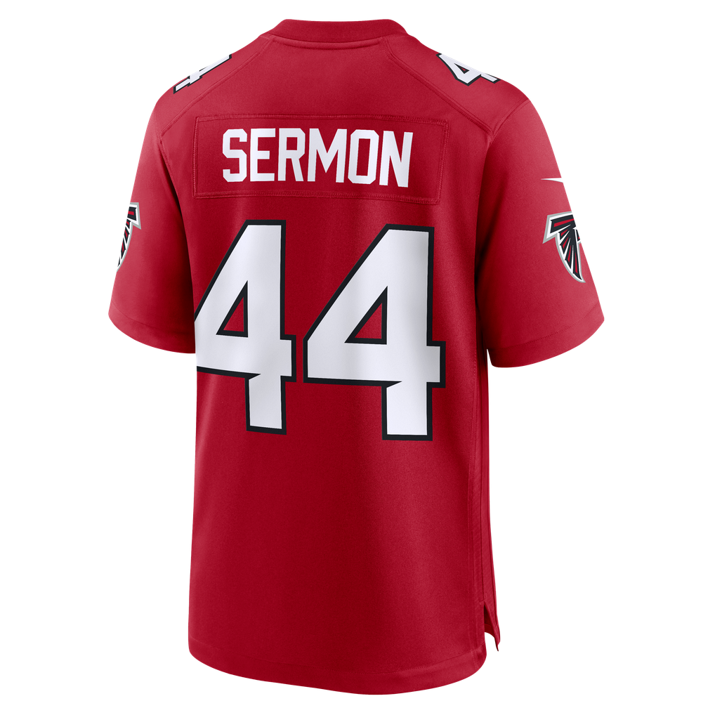 Men's Atlanta Falcons Trey Sermon Red Team Game Jersey