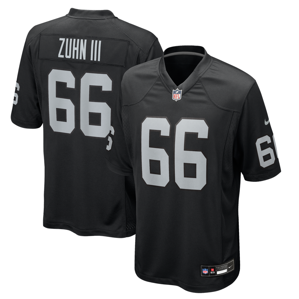Men's Las Vegas Raiders Trey Zuhn III Black Team Game Jersey