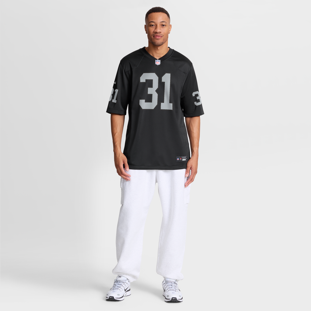 Men's Las Vegas Raiders Treydan Stukes Black Team Game Jersey
