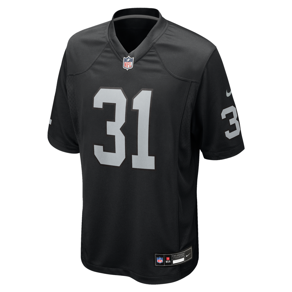 Men's Las Vegas Raiders Treydan Stukes Black Team Game Jersey