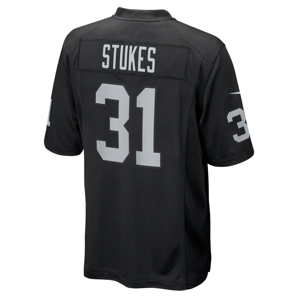 Men's Las Vegas Raiders Treydan Stukes Black Team Game Jersey