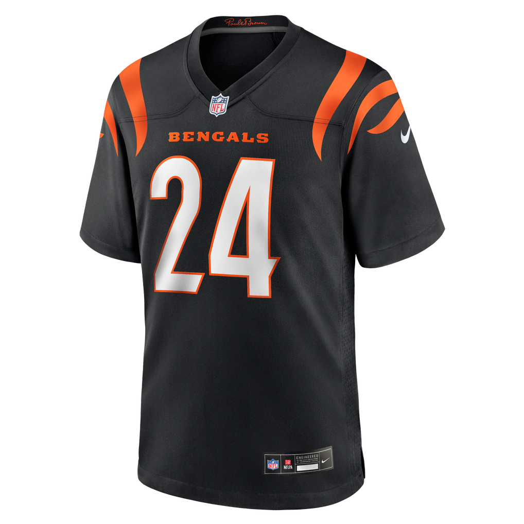 Men's Cincinnati Bengals Trikweze Bridges Black Team Game Jersey