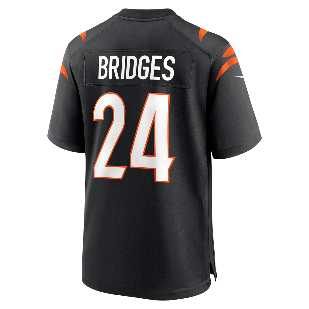 Men's Cincinnati Bengals Trikweze Bridges Black Team Game Jersey