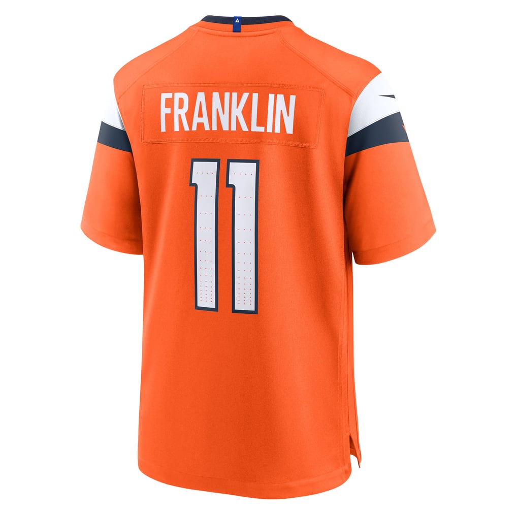 Men's Denver Broncos Troy Franklin Orange Team Game Jersey