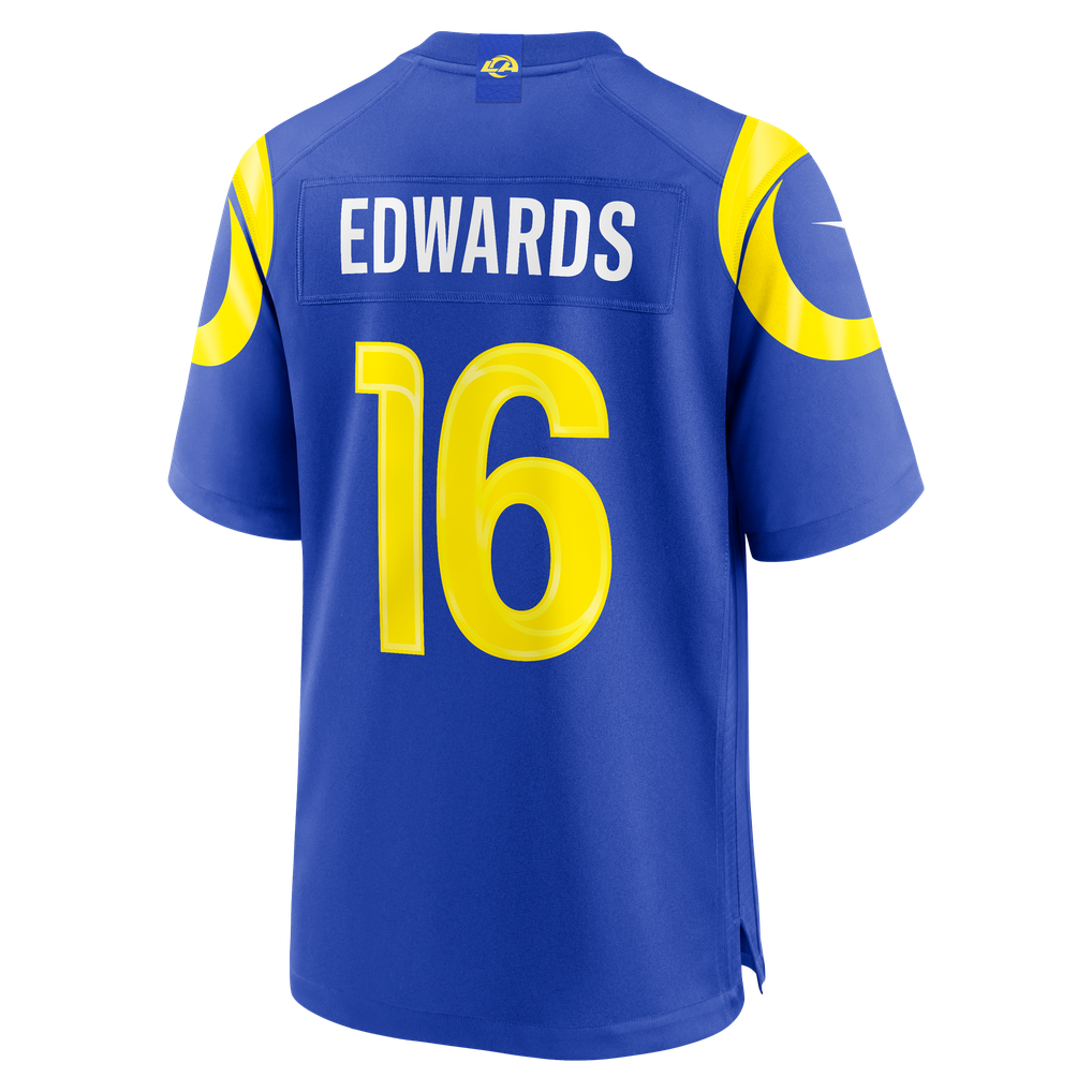 Men's Los Angeles Rams Tru Edwards Royal Team Game Jersey