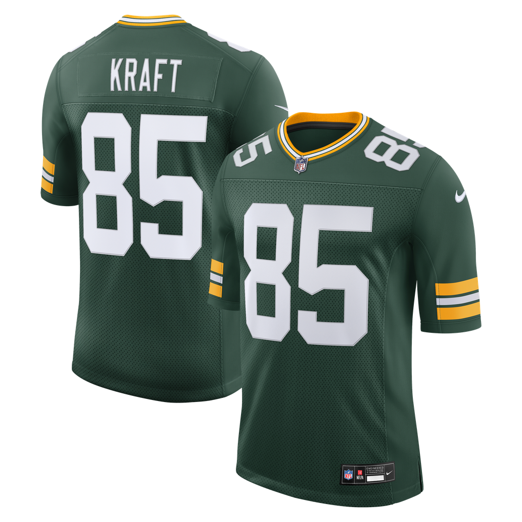 Men's Green Bay Packers Tucker Kraft Green Vapor Untouchable Stitched Limited Jersey