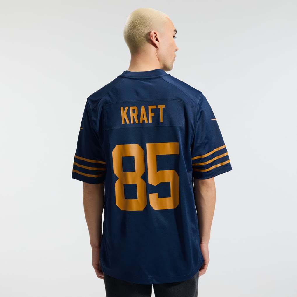 Men's Green Bay Packers Tucker Kraft Navy Alternate Game Jersey