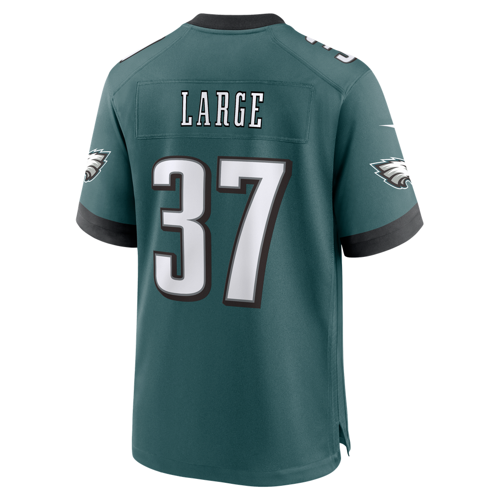 Men's Philadelphia Eagles Tucker Large Midnight Green Team Game Jersey