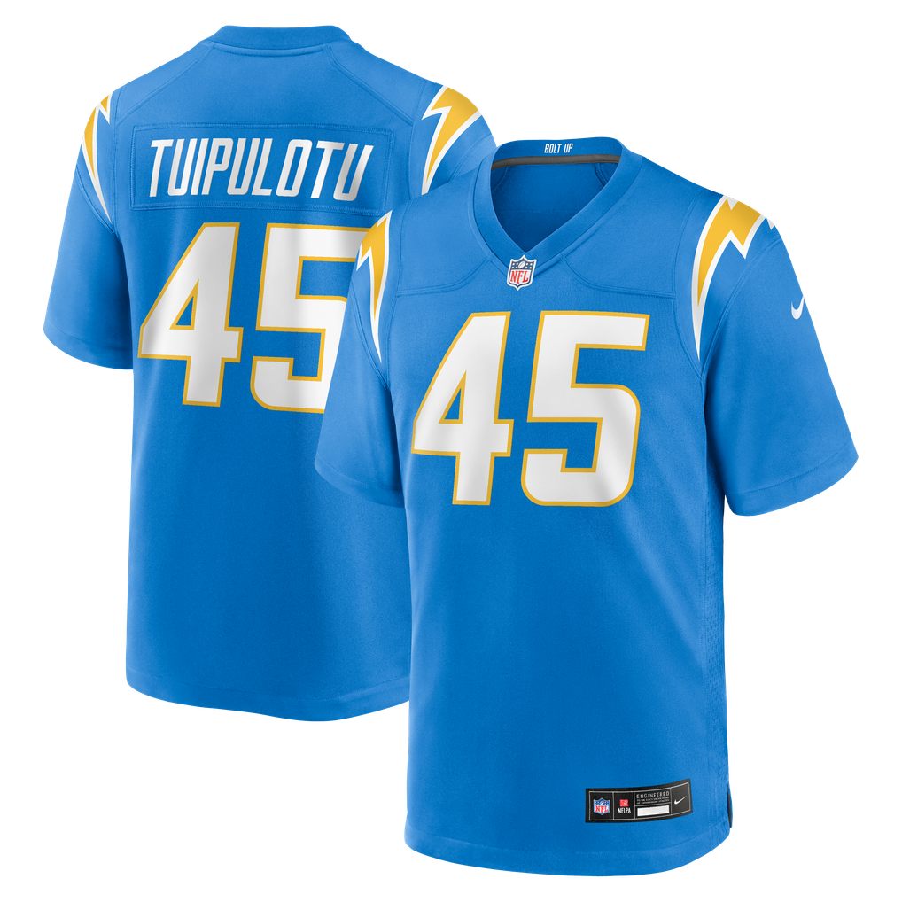 Men's Los Angeles Chargers Tuli Tuipulotu Powder Blue Team Game Jersey