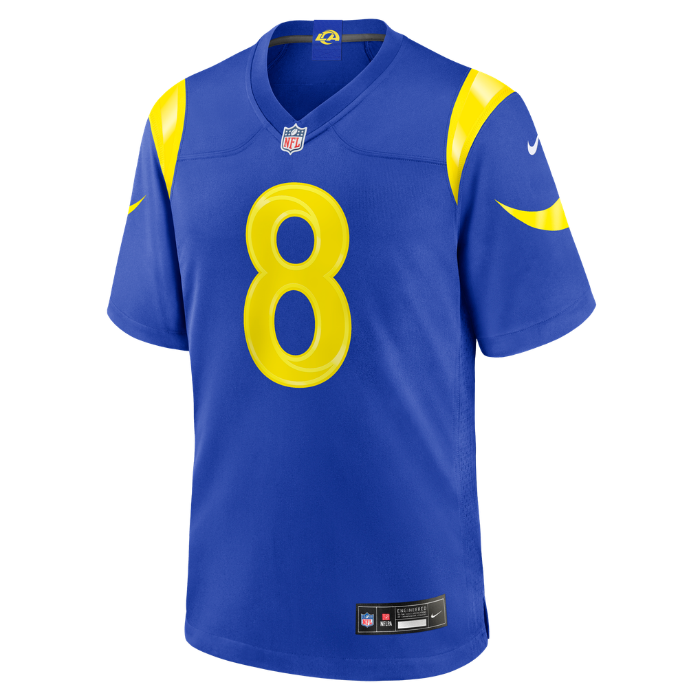 Men's Los Angeles Rams Tutu Atwell Royal Team Game Jersey