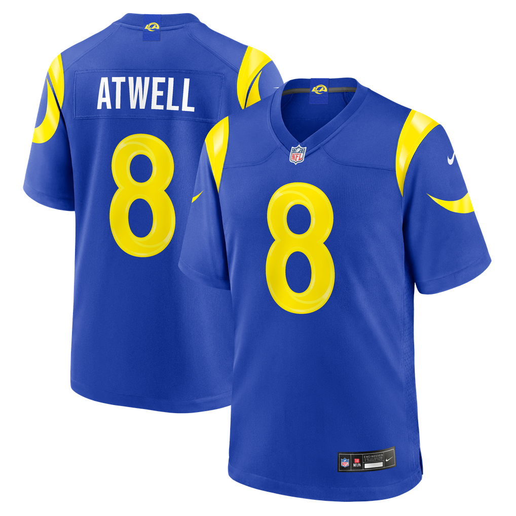 Men's Los Angeles Rams Tutu Atwell Royal Team Game Jersey