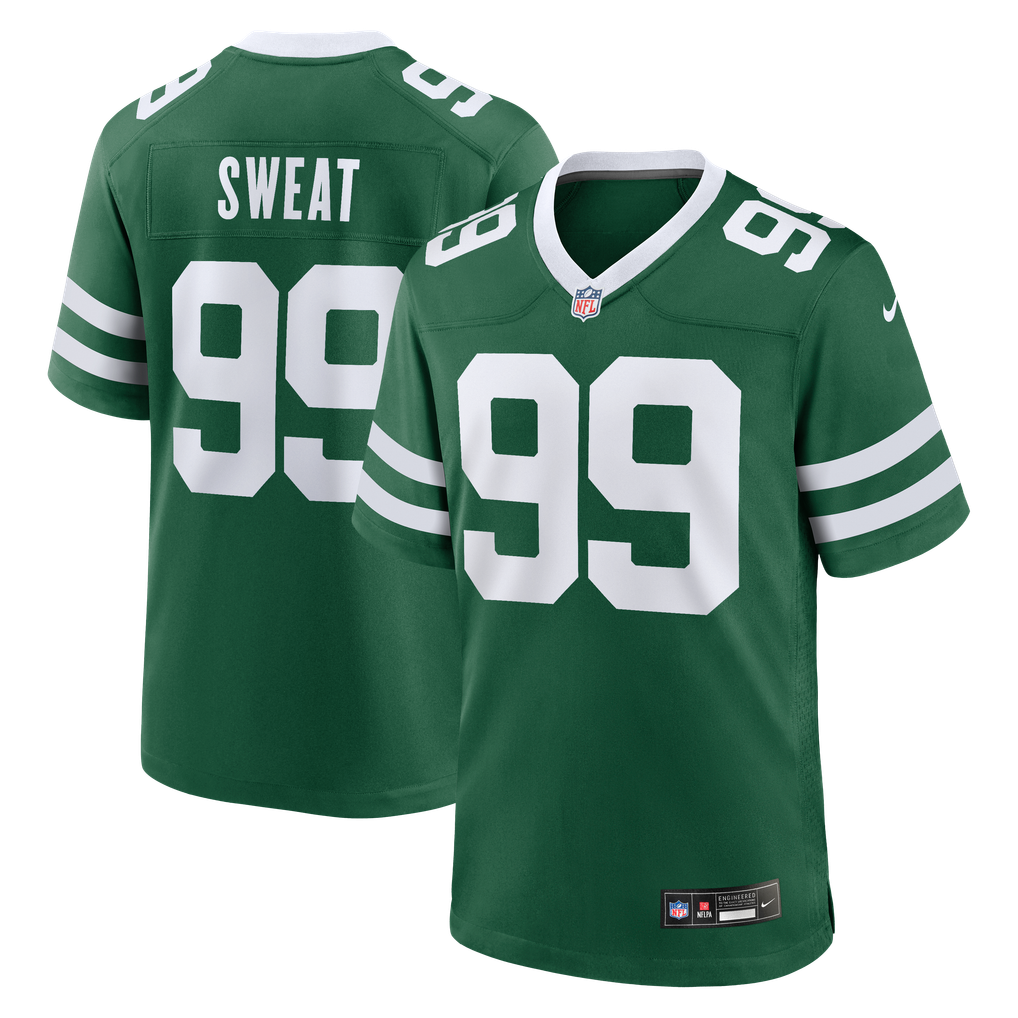 Men's New York Jets T'Vondre Sweat Legacy Green Team Game Jersey