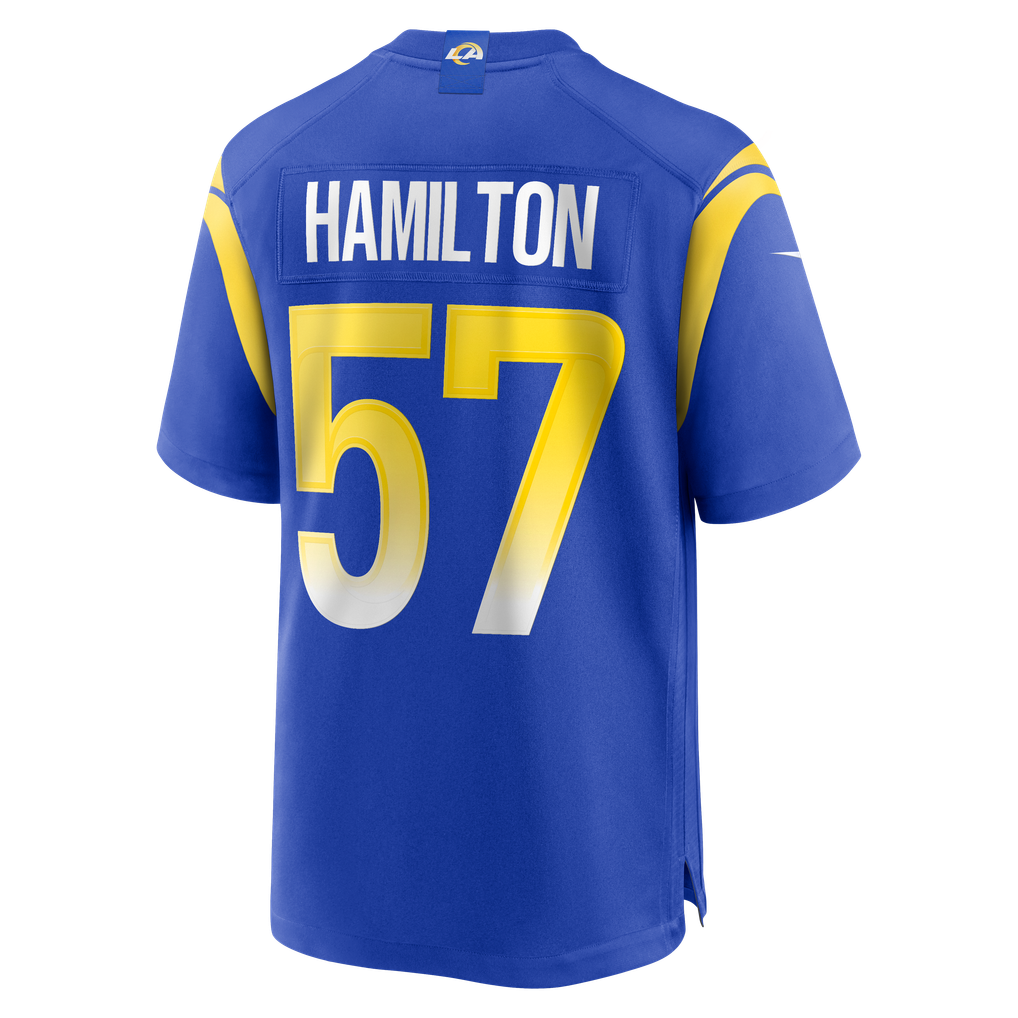 Men's Los Angeles Rams Ty Hamilton Royal Team Game Jersey