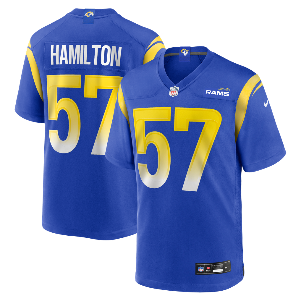 Men's Los Angeles Rams Ty Hamilton Royal Team Game Jersey