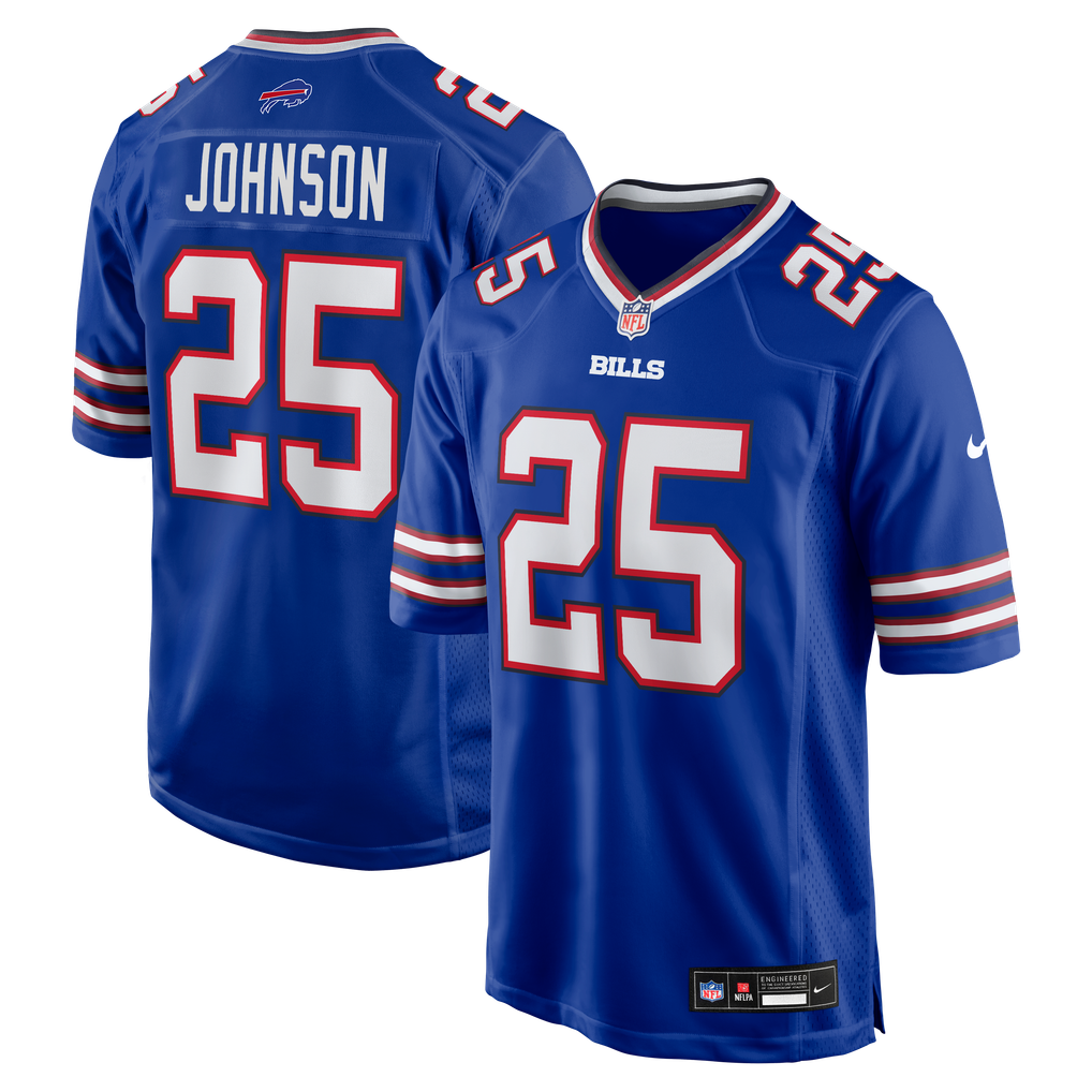 Men's Buffalo Bills Ty Johnson Royal Team Game Jersey