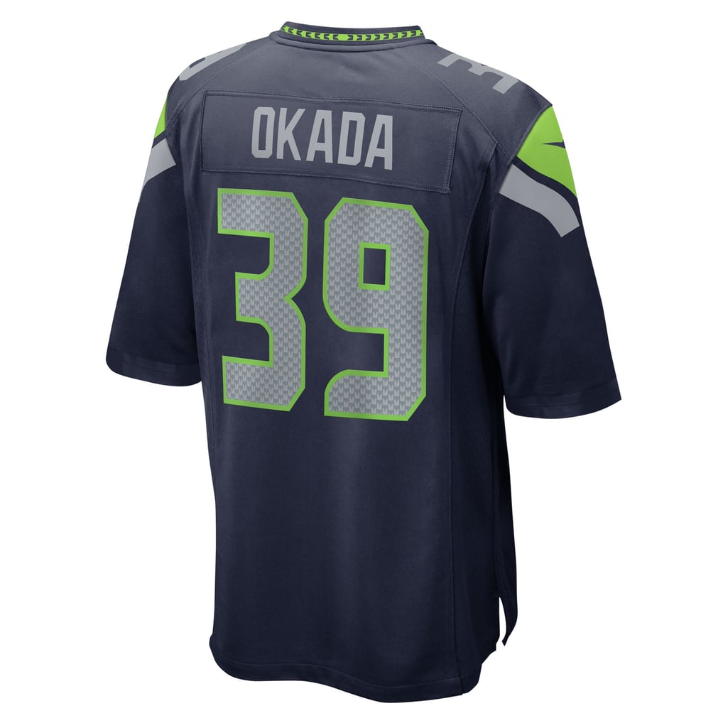 Men's Seattle Seahawks Ty Okada College Navy Team Game Jersey