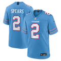 Men's Tennessee Titans Tyjae Spears Light Blue Game Jersey