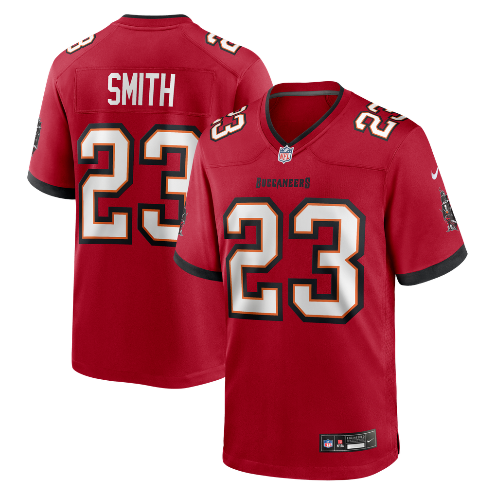 Men's Tampa Bay Buccaneers Tykee Smith Red Game Jersey
