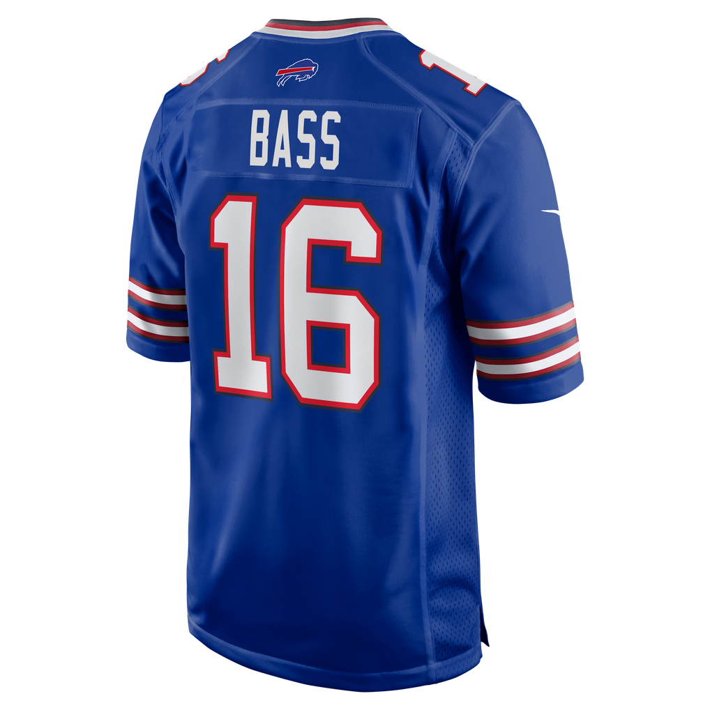 Men's Buffalo Bills Tyler Bass Royal Team Game Jersey