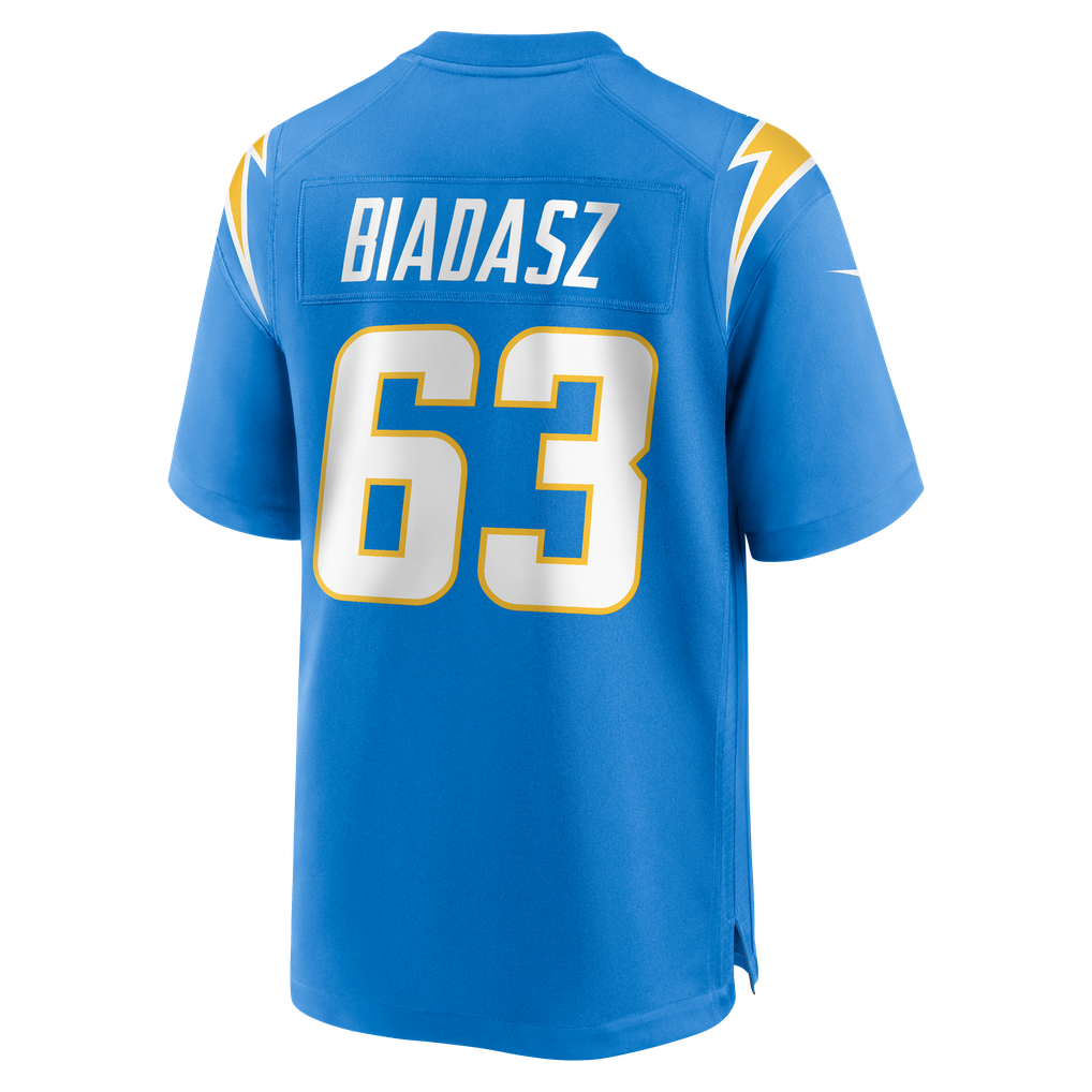 Men's Los Angeles Chargers Tyler Biadasz Powder Blue Team Game Jersey