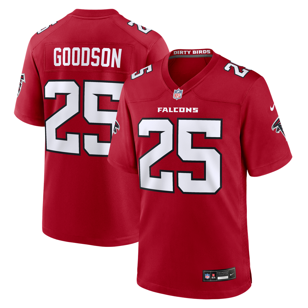 Men's Atlanta Falcons Tyler Goodson Red Team Game Jersey