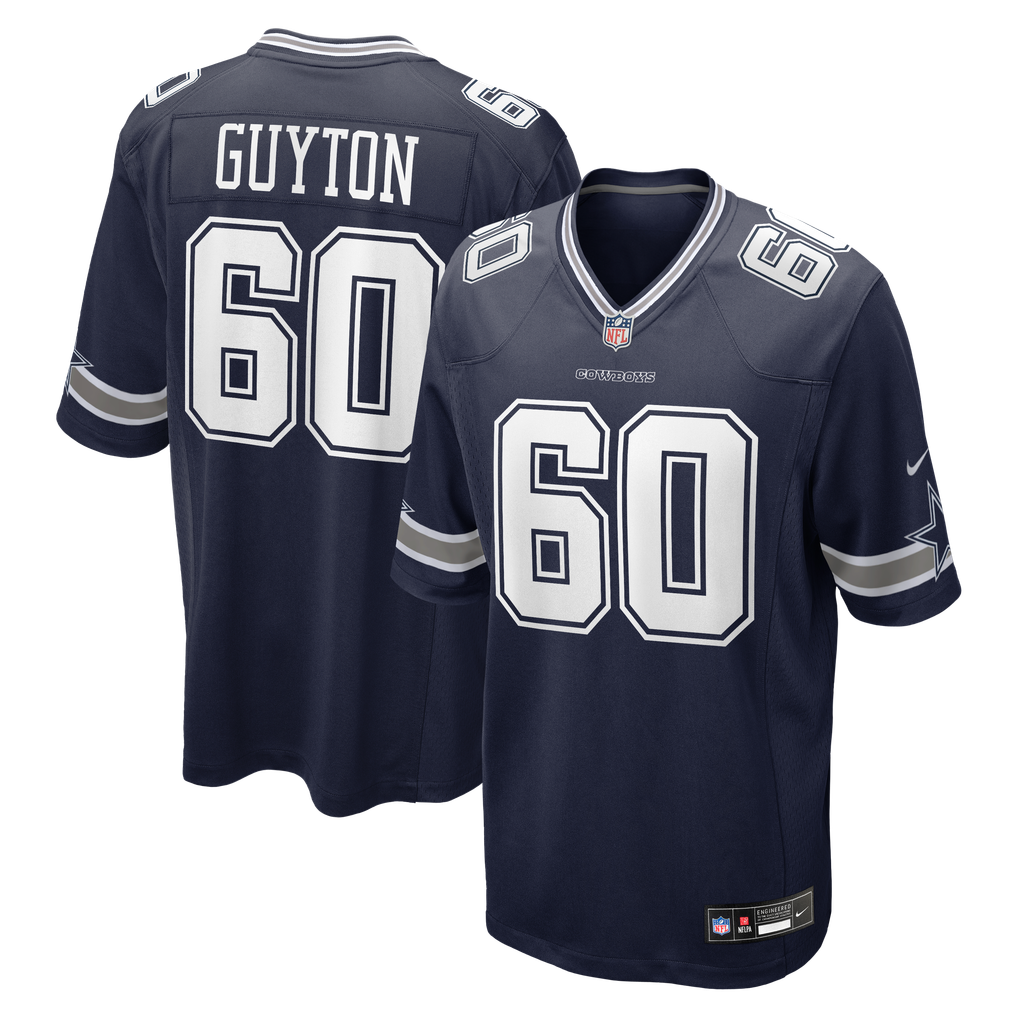 Men's Dallas Cowboys Tyler Guyton Navy Player Game Jersey