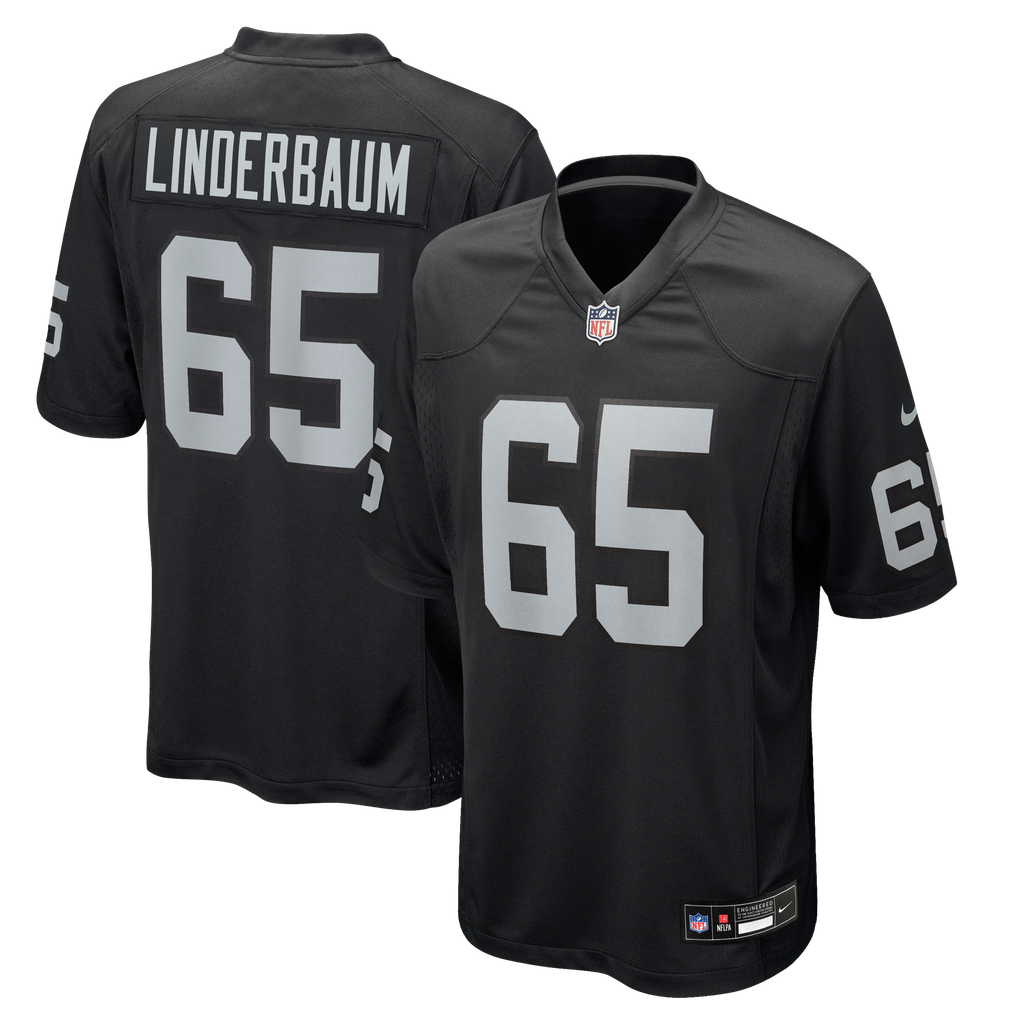 Men's Las Vegas Raiders Tyler Linderbaum Black Team Game Jersey