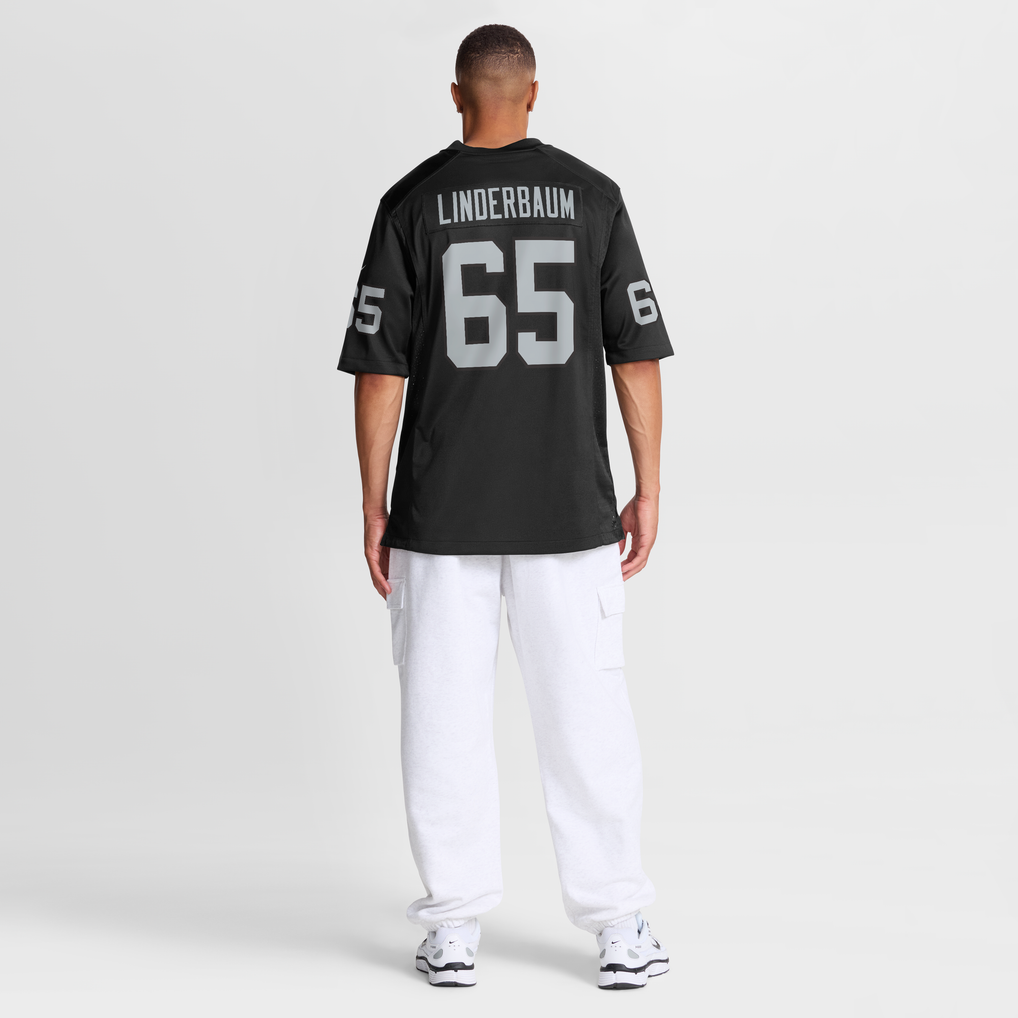 Men's Las Vegas Raiders Tyler Linderbaum Black Team Game Jersey