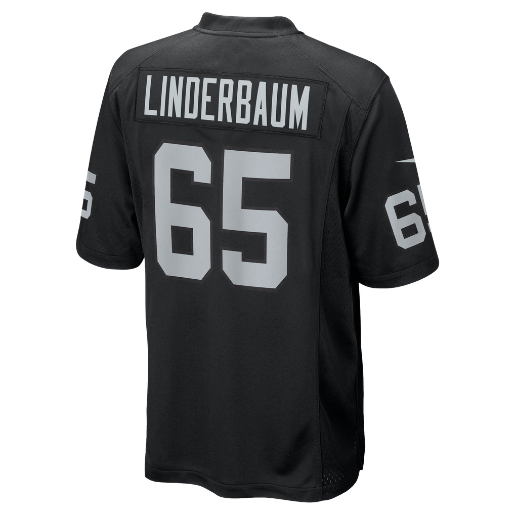 Men's Las Vegas Raiders Tyler Linderbaum Black Team Game Jersey
