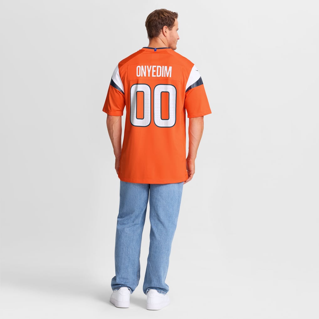 Men's Denver Broncos Tyler Onyedim Orange Game Jersey