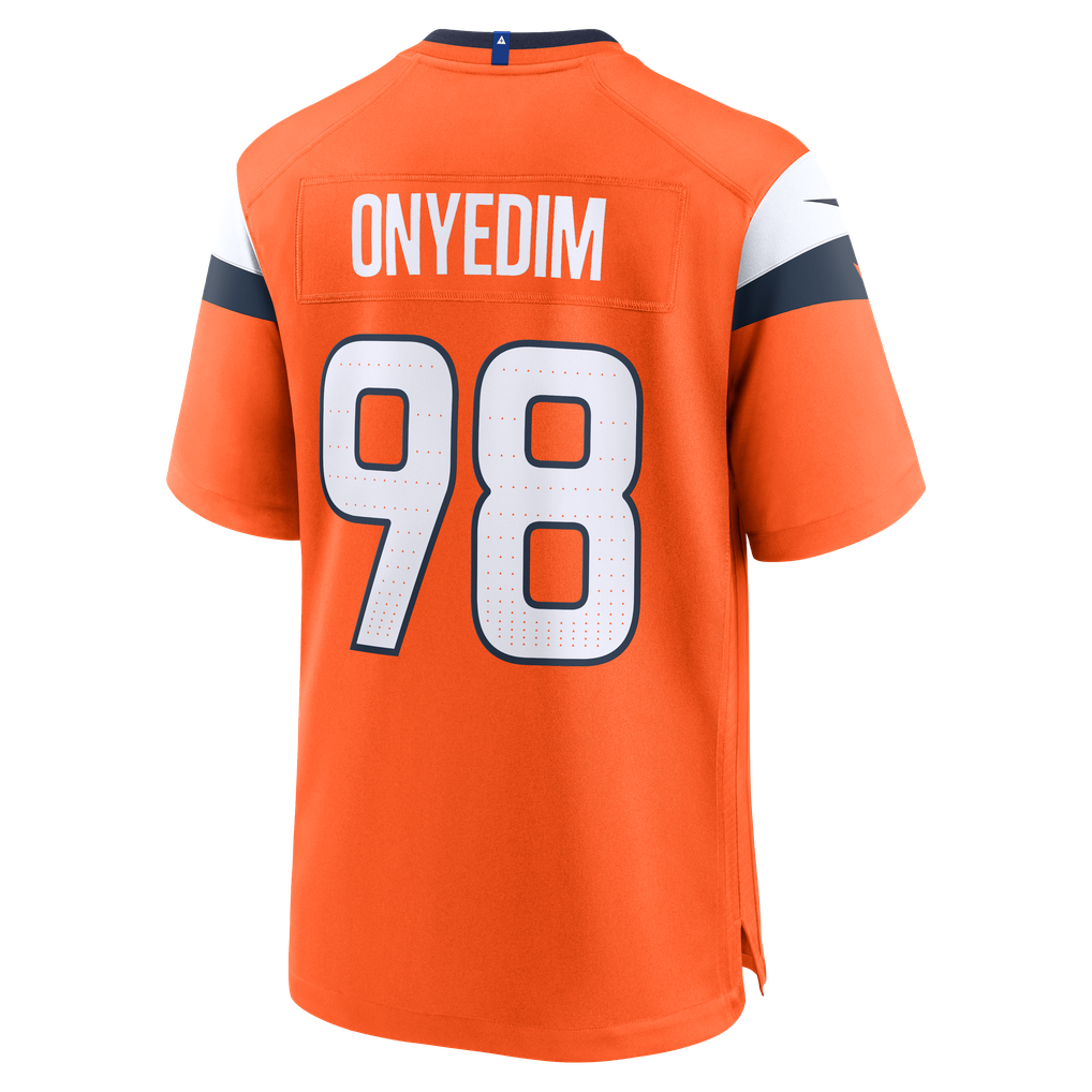 Men's Denver Broncos Tyler Onyedim Orange Game Jersey
