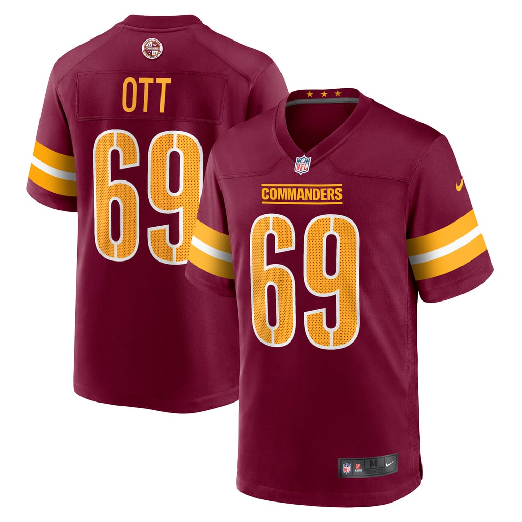 Men's Washington Commanders Tyler Ott Burgundy Game Jersey