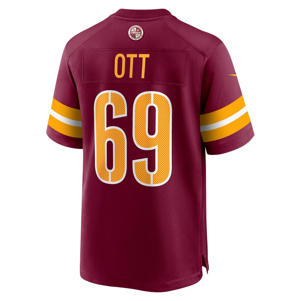 Men's Washington Commanders Tyler Ott Burgundy Game Jersey