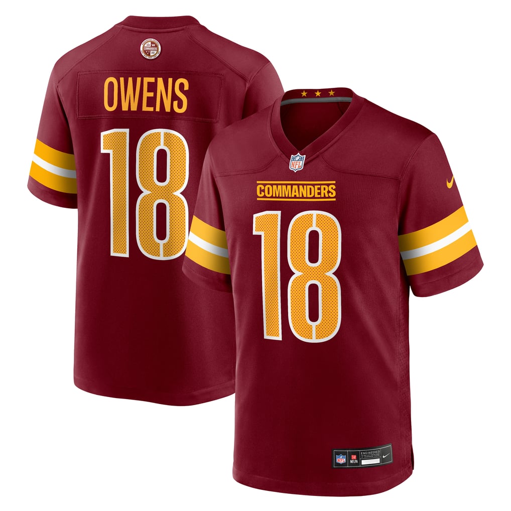 Men's Washington Commanders Tyler Owens Burgundy Team Game Jersey