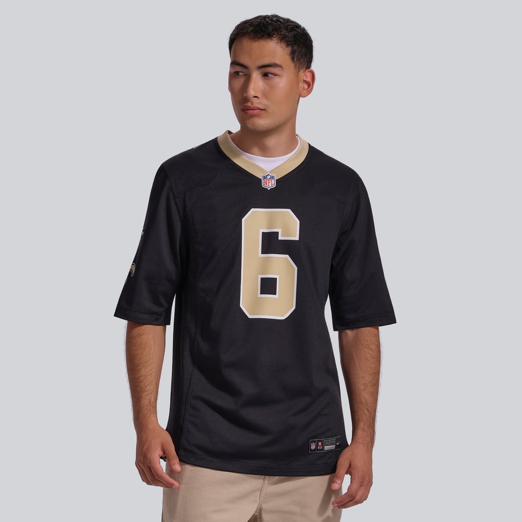 Men's New Orleans Saints Tyler Shough Black Game Jersey