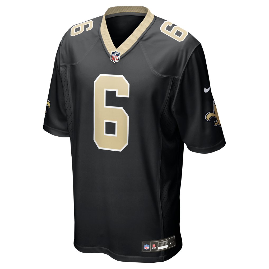 Men's New Orleans Saints Tyler Shough Black Game Jersey