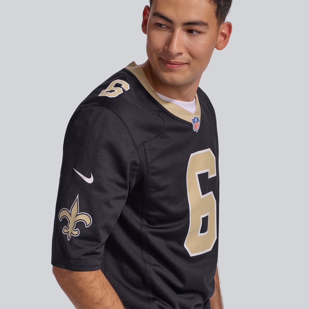 Men's New Orleans Saints Tyler Shough Black Game Jersey