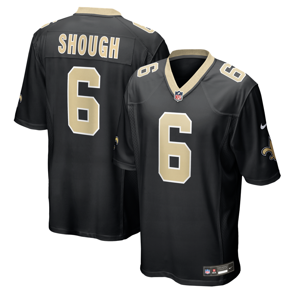 Men's New Orleans Saints Tyler Shough Black Game Jersey