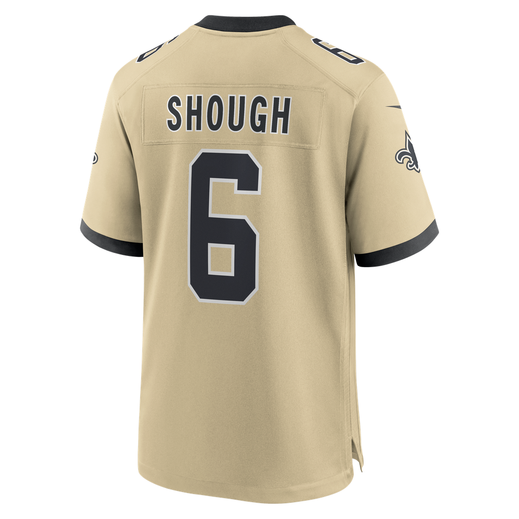 Men's New Orleans Saints Tyler Shough Gold Alternate 60th Season Game Jersey
