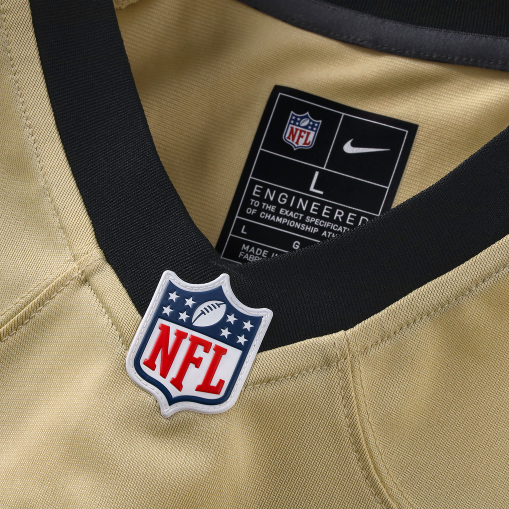 Men's New Orleans Saints Tyler Shough Gold Alternate 60th Season Game Jersey