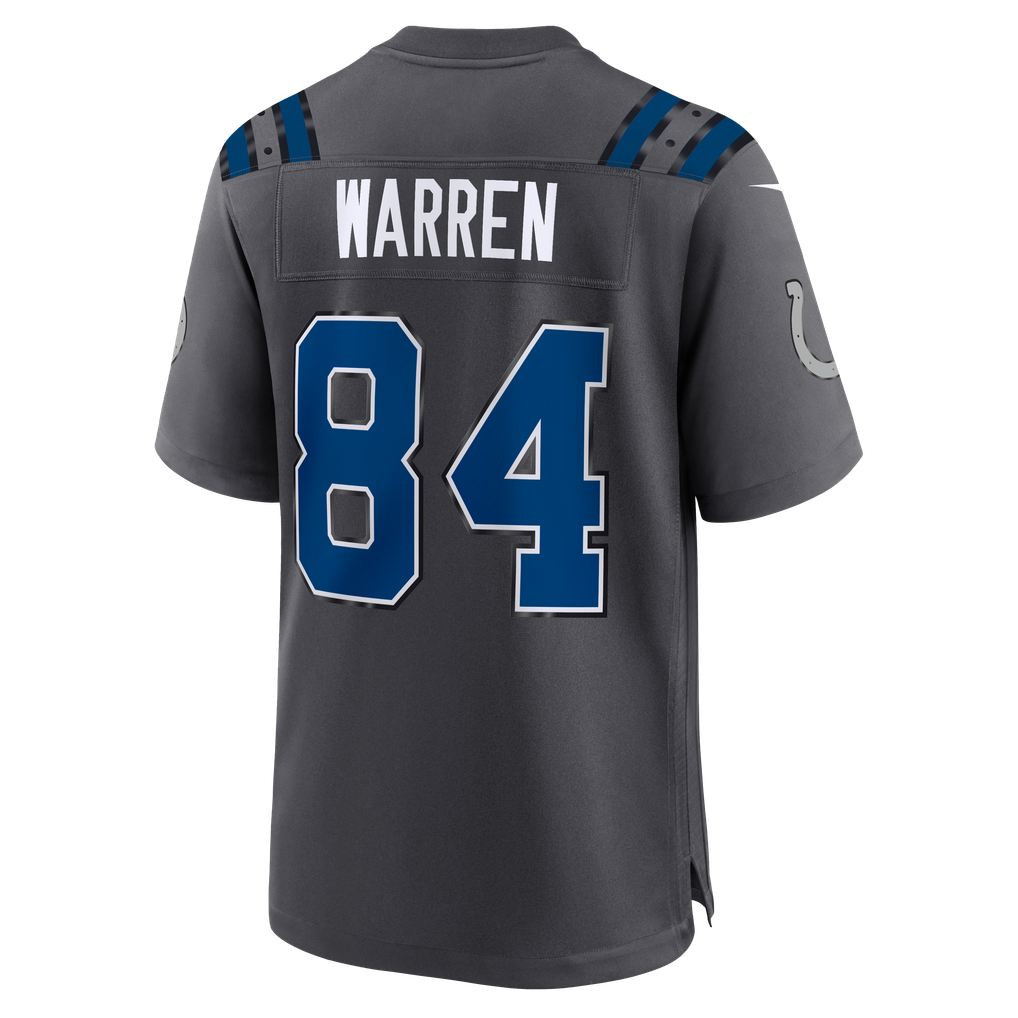 Men's Indianapolis Colts Tyler Warren Anthracite 2026 Rivalries Collection Game Jersey