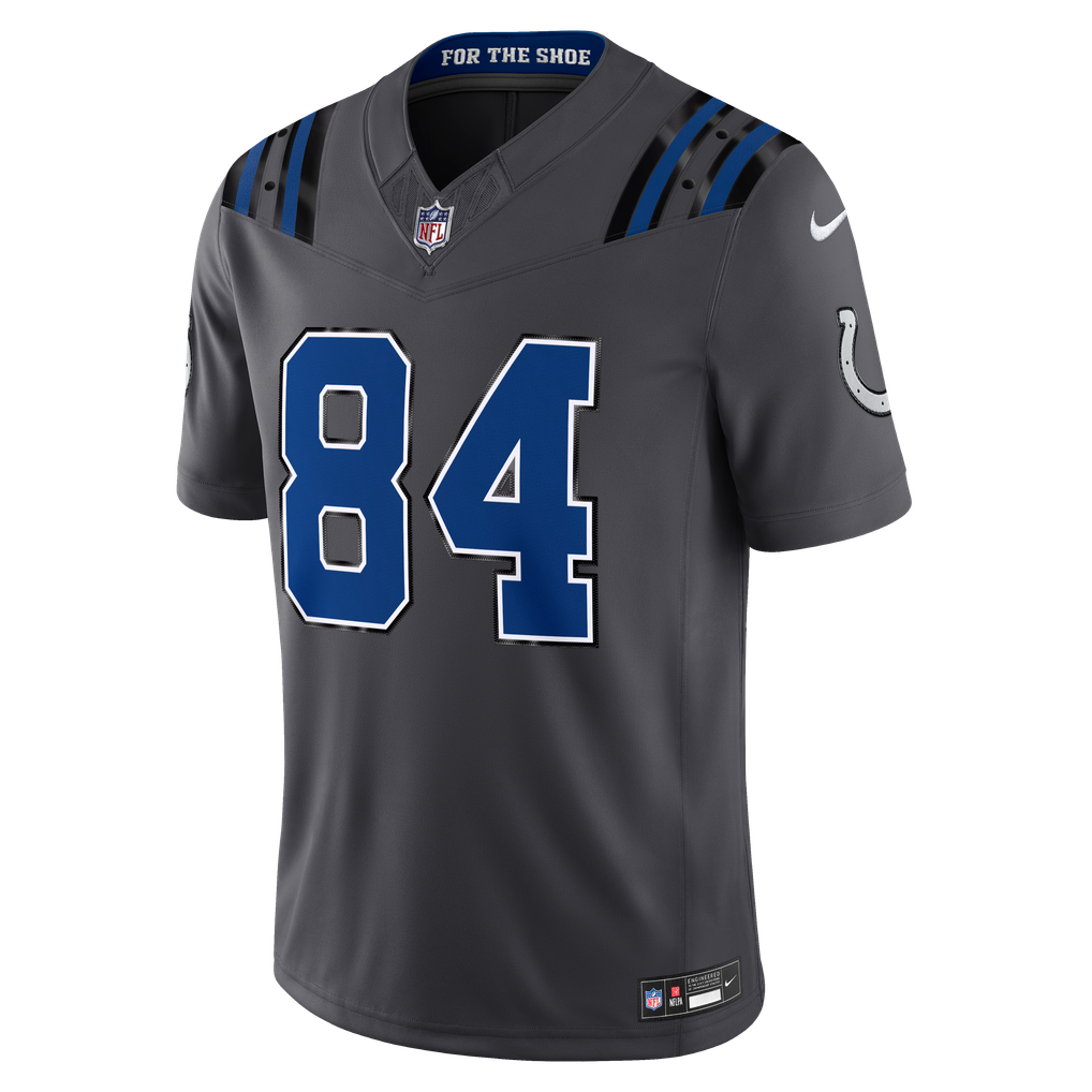 Men's Indianapolis Colts Tyler Warren Anthracite 2026 Rivalries Collection Stitched Limited Jersey