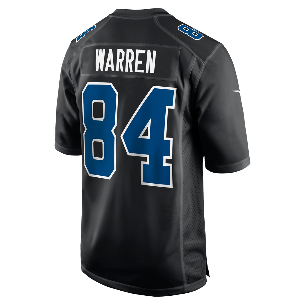Men's Indianapolis Colts Tyler Warren Carbon Black Fashion Game Jersey