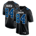 Men's Indianapolis Colts Tyler Warren Carbon Black Fashion Game Jersey