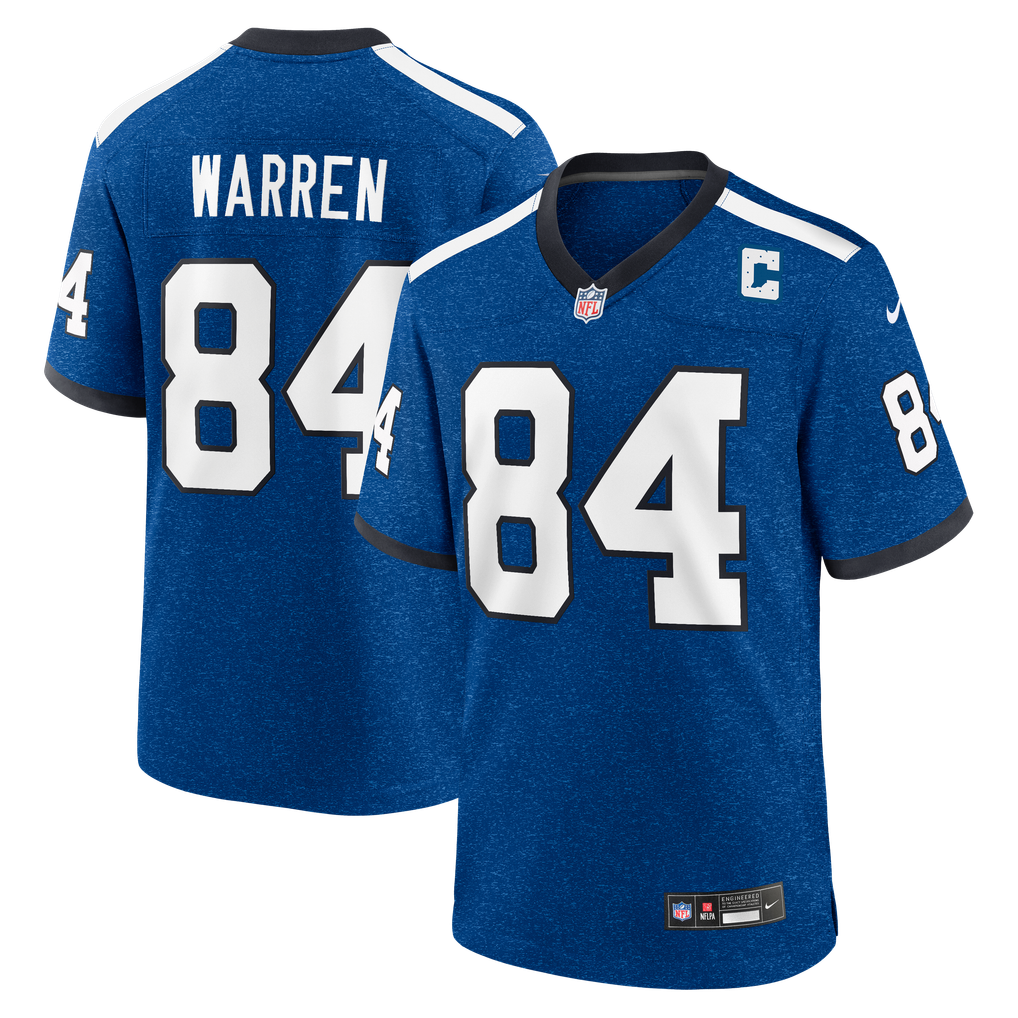 Men's Indianapolis Colts Tyler Warren Heather Royal Alternate 2 Indiana Nights Game Jersey