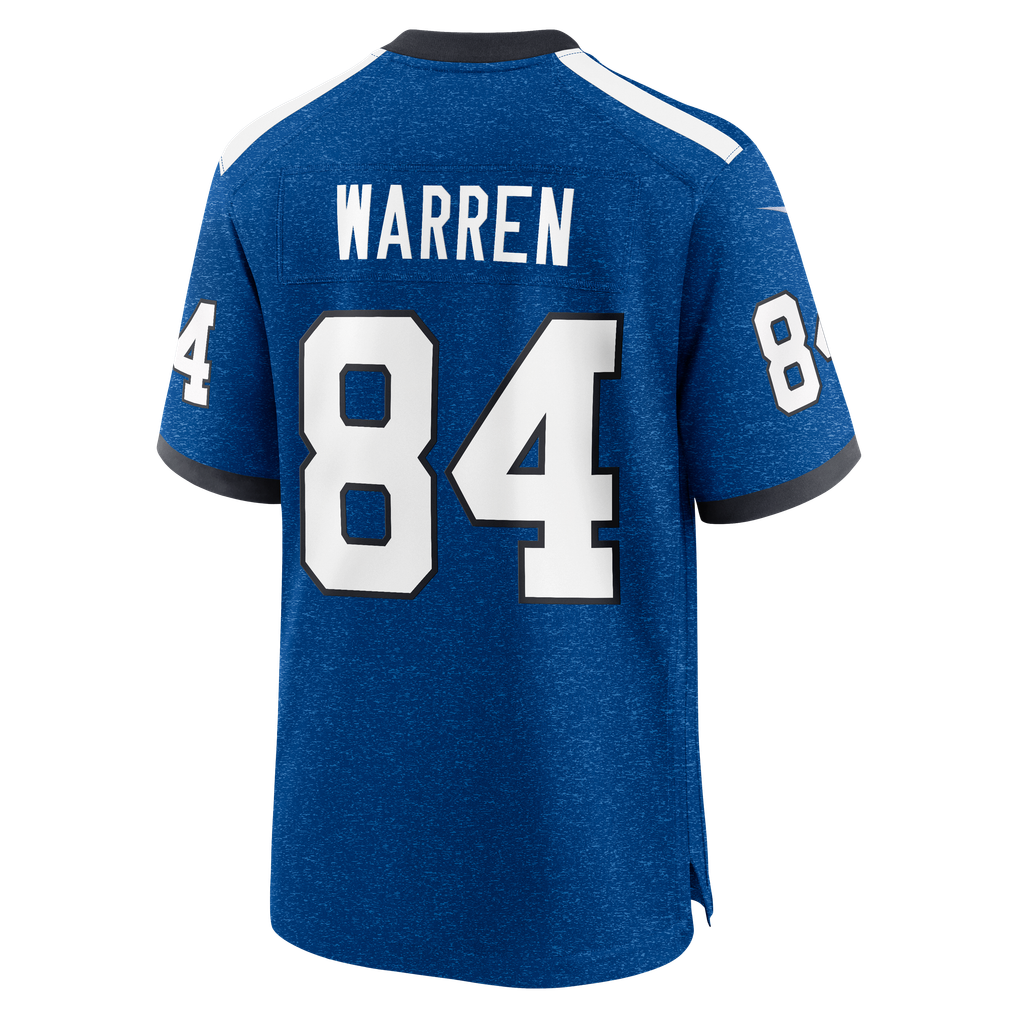 Men's Indianapolis Colts Tyler Warren Heather Royal Alternate 2 Indiana Nights Game Jersey