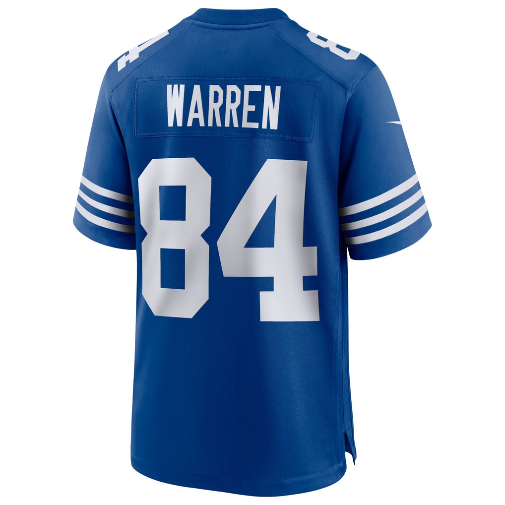 Men's Indianapolis Colts Tyler Warren Royal Alternate Game Jersey