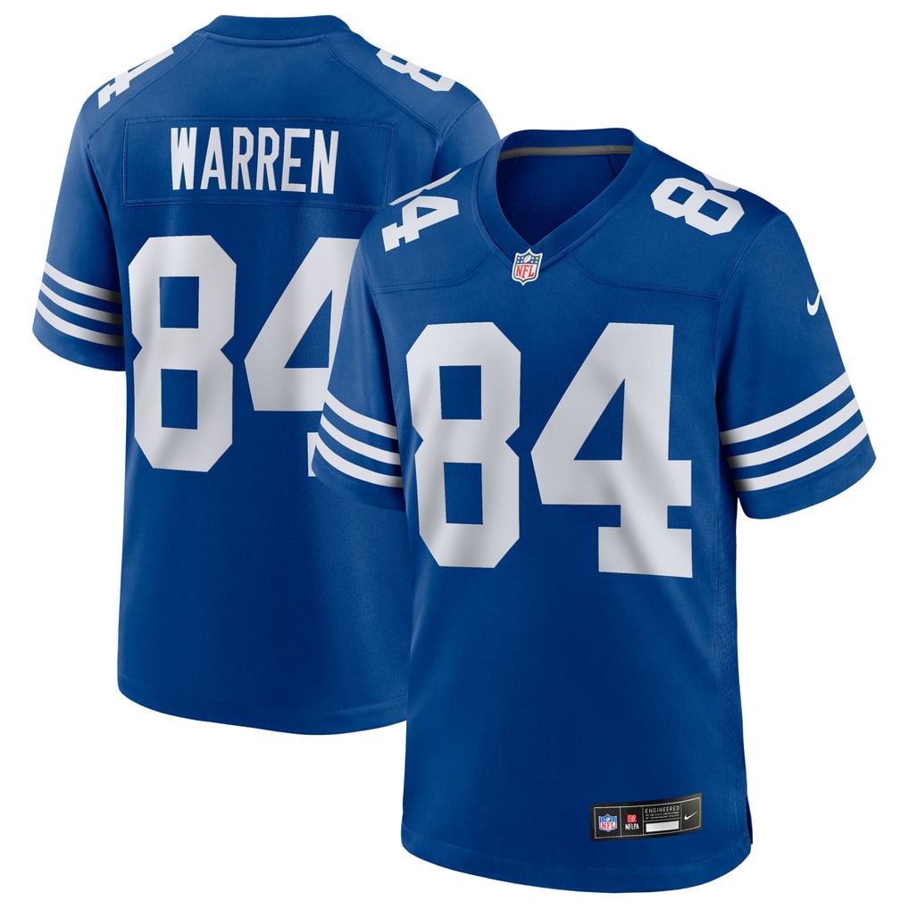 Men's Indianapolis Colts Tyler Warren Royal Alternate Game Jersey