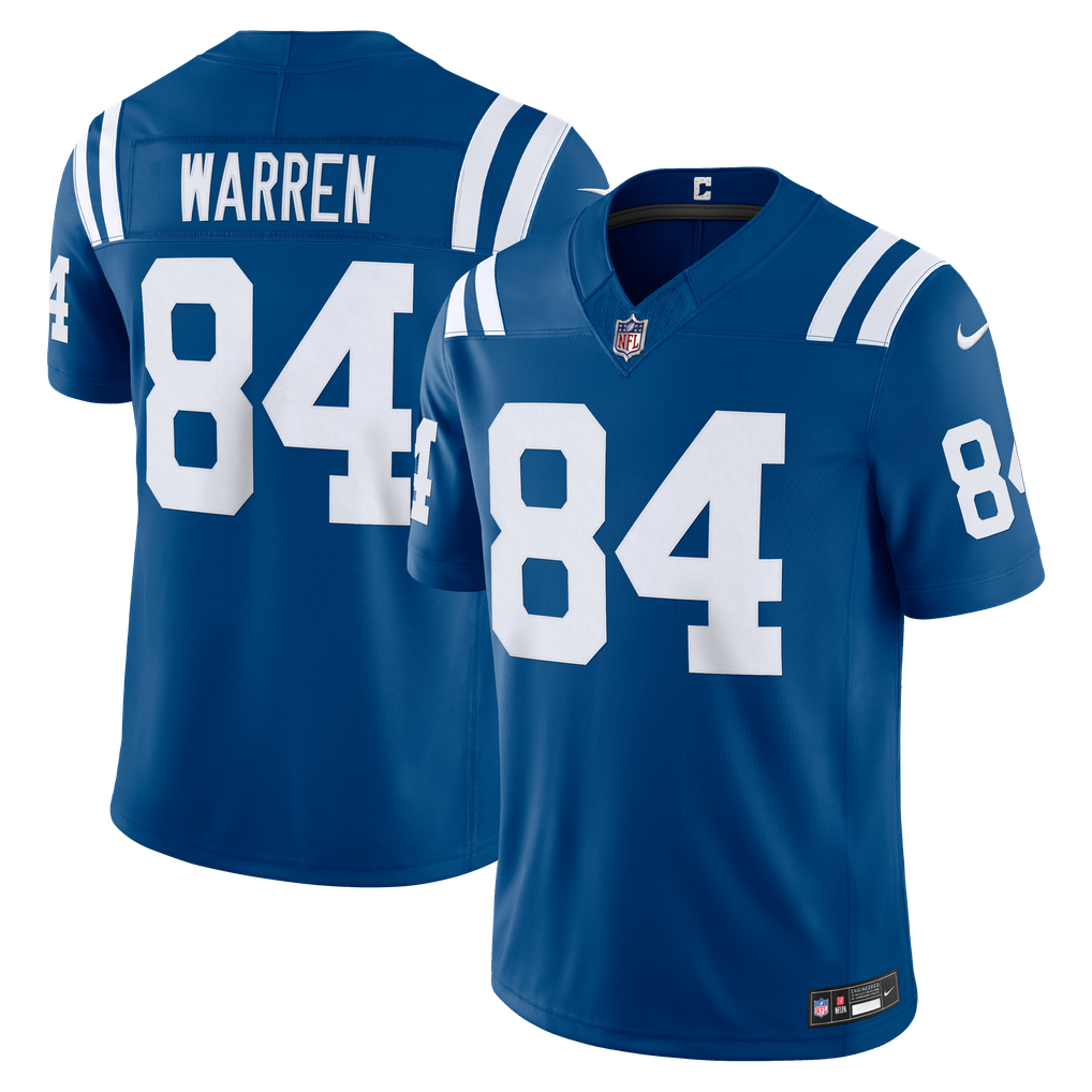 Men's Indianapolis Colts Tyler Warren Royal Team Vapor F.U.S.E. Stitched Limited Jersey